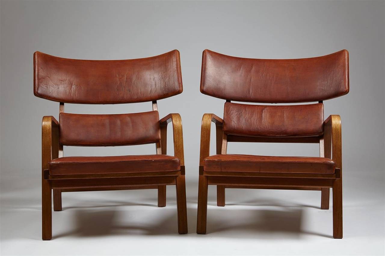 Danois Fauteuils Designés par Magnus Stephensen, Danemark, 1963