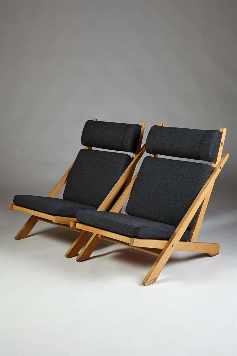 Mid-Century Modern Pair of Easy Chairs, Model CH03, Designed by Hans Wegner