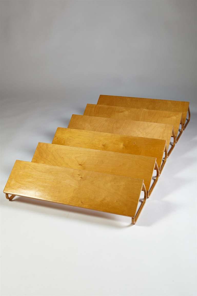 Scandinavian Modern Set of Shelves Designed by Alvar Aalto for Artek, Finland, 1940s