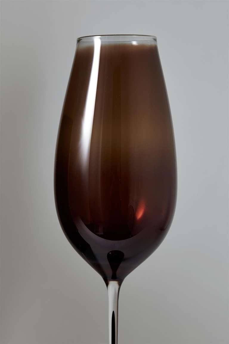 Scandinavian Modern Tulip Glass Designed by Nils Landberg for Orrefors, Sweden, 1957