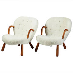 Pair of armchairs designed by Philip Arctander, Denmark. 1940
s.