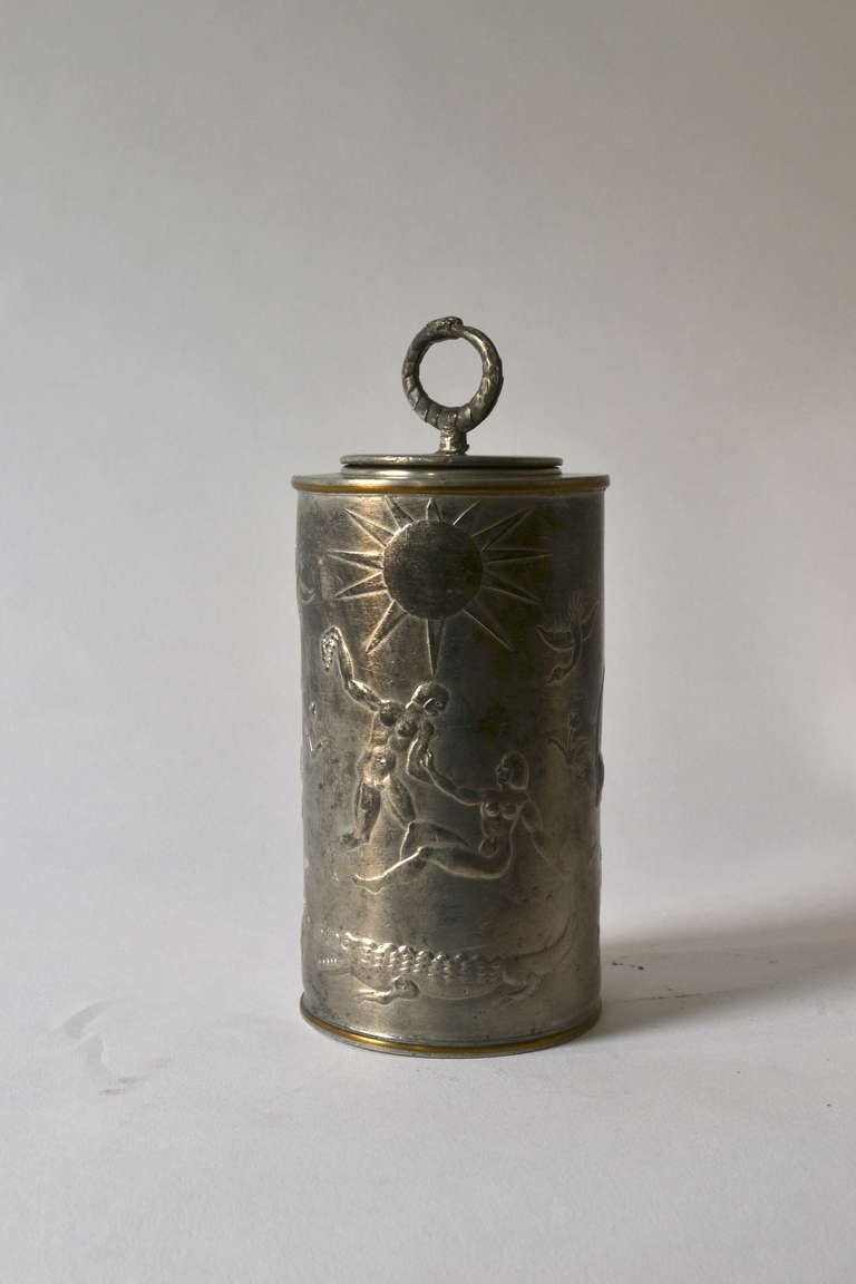 A very unusual model.

History Svenskt Tenn:

In 1924, Estrid Ericson together with pewter artist Nils Fougstedt opens Svenskt Tenn opens it´s doors in Stockholm. 
Pewter has quickly become one of the most exciting materials of the era,