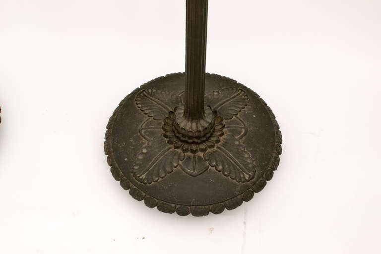 Pair of Large Swedish Cast Iron Floor Candelabras circa 1925 In Good Condition In Stockholm, SE