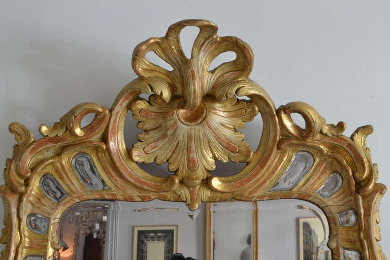 18th Century and Earlier Rococo Mirror from Stockholm circa 1750
