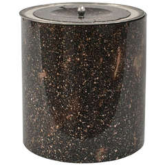 Large Swedish Lidded Porphyry Vase