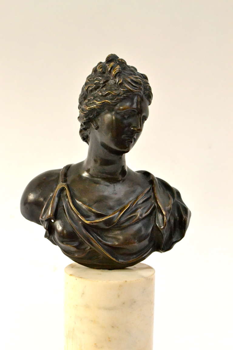 Italian Bronze Bust of Venus, 18th Century 2