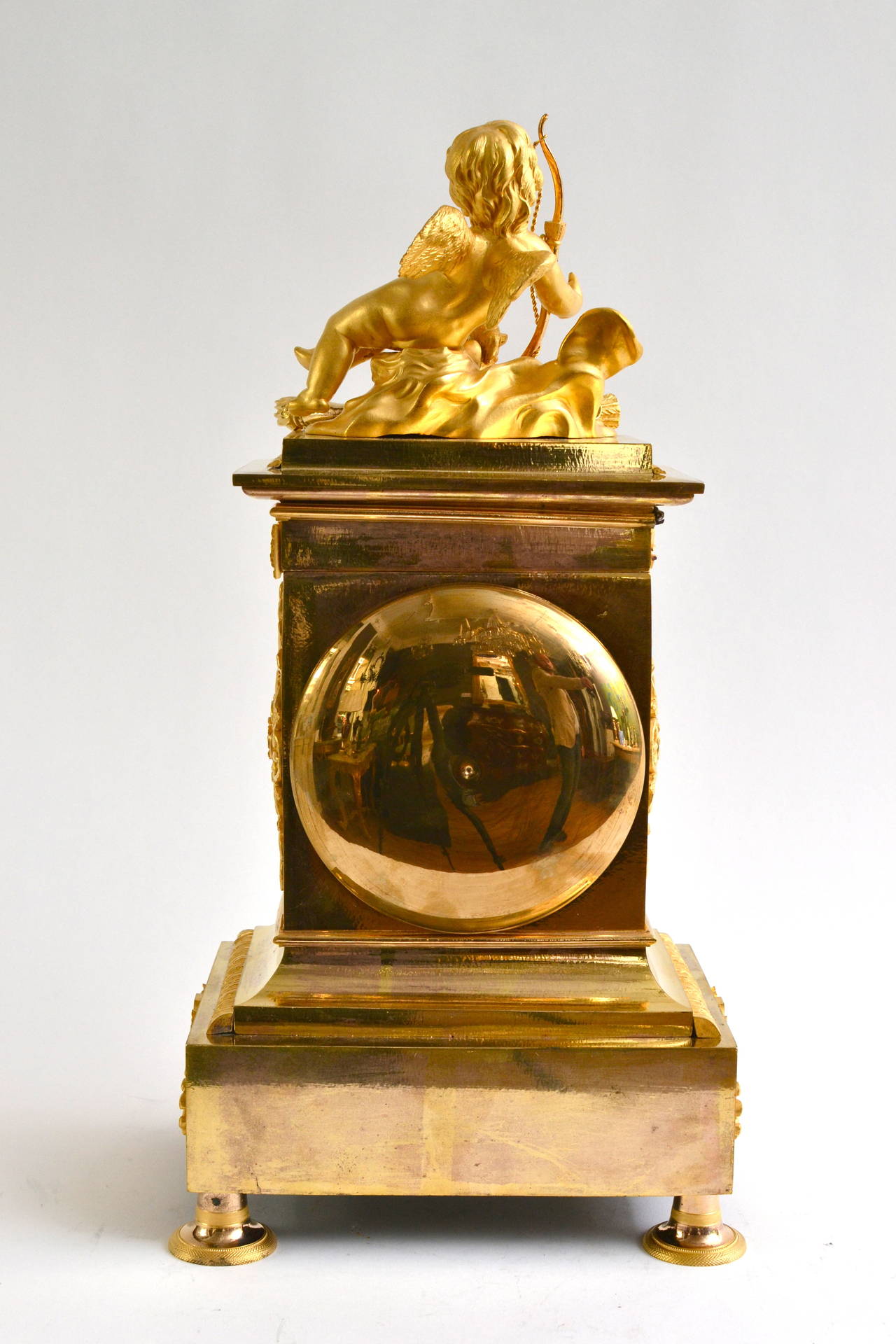 French Empire Gilt Bronze Mantel Clock, Paris, Early 19th Century