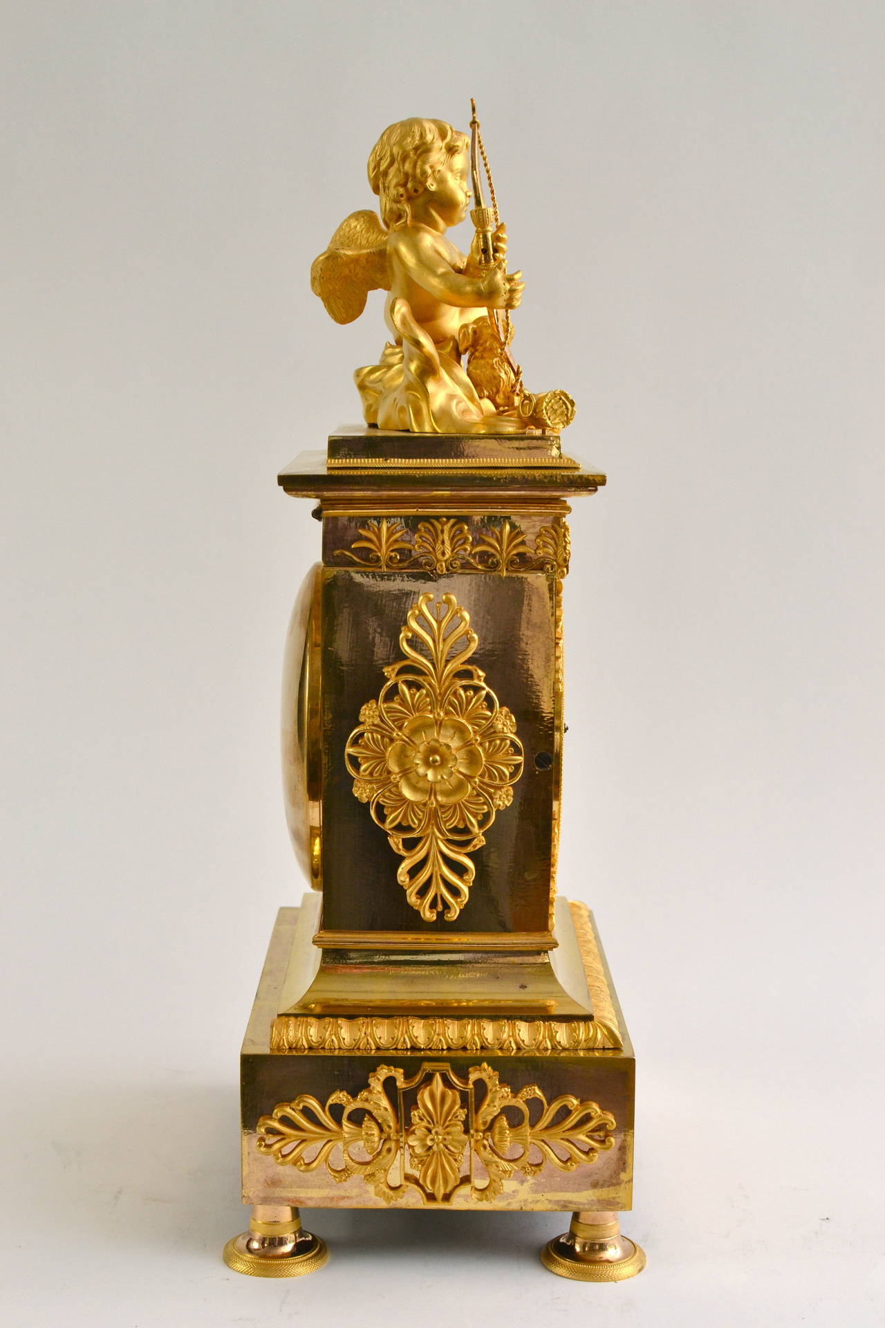 Empire Gilt Bronze Mantel Clock, Paris, Early 19th Century 1