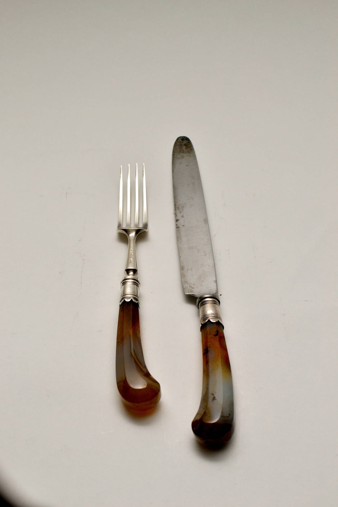 silver handled knives