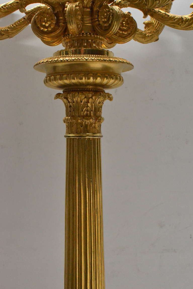 Large Gilt Bronze Empire Candelabra 2