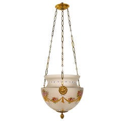 Empire Hanging Glass Lamp/Lantern with Gilt Bronze Mounts 11