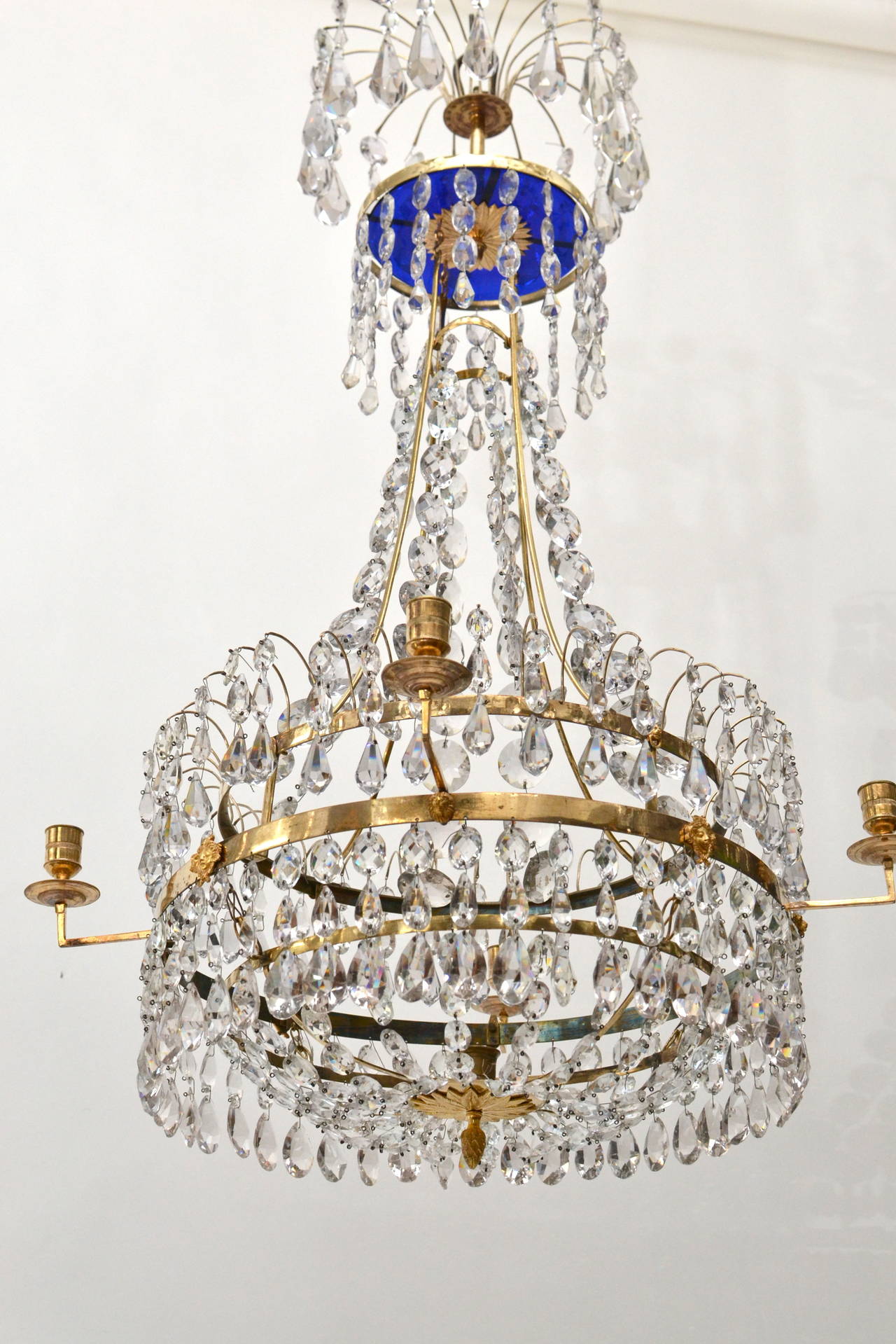 A Swedish late Gustavian chandelier, Stockholm circa 1800