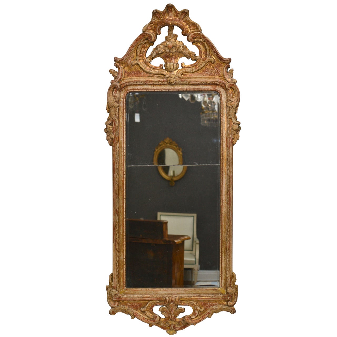 Swedish Gustavian Giltwood Mirror Signed Jakob Helin, circa 1776