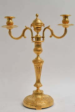 Pair of Gilt Bronze Louis XVI Candelabra, circa 1780