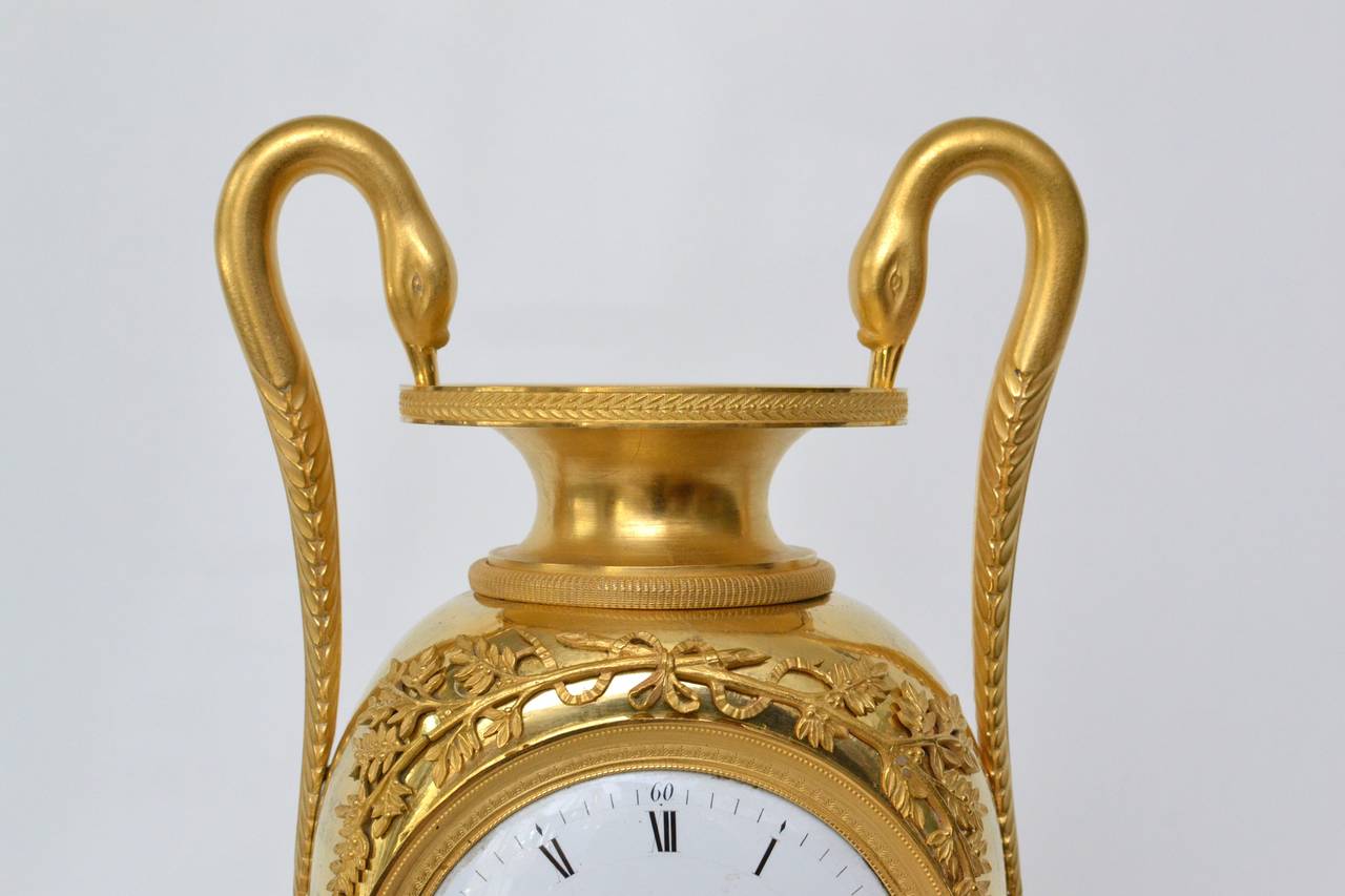 Gilt Empire Ormolu Mantel Clock, Early 19th Century