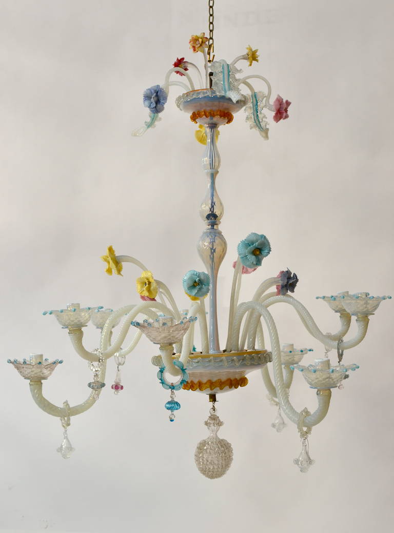 A Venetian nine-light chandelier.