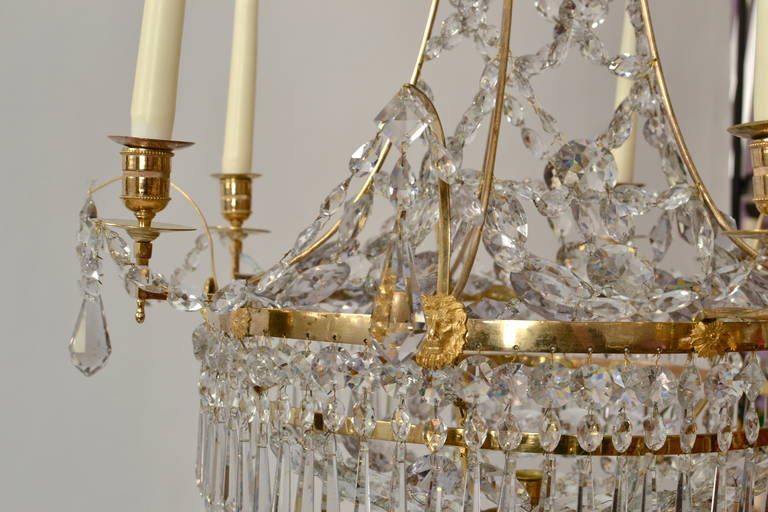 Gustavian Chandelier, circa 1790-1800 In Good Condition In Stockholm, SE