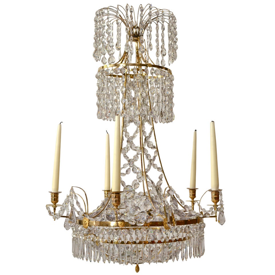 Gustavian Chandelier, circa 1790-1800