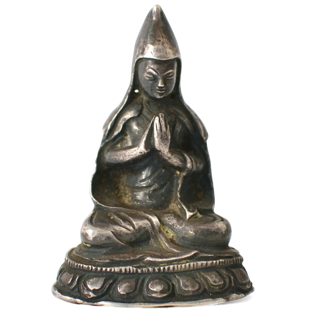 Miniature Silver Buddha, circa 19th Century or Earlier
