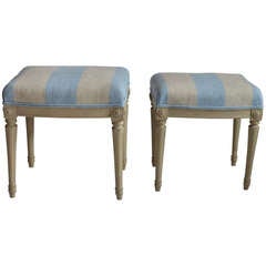 Pair of Gustavian Stools, Stockholm circa 1790