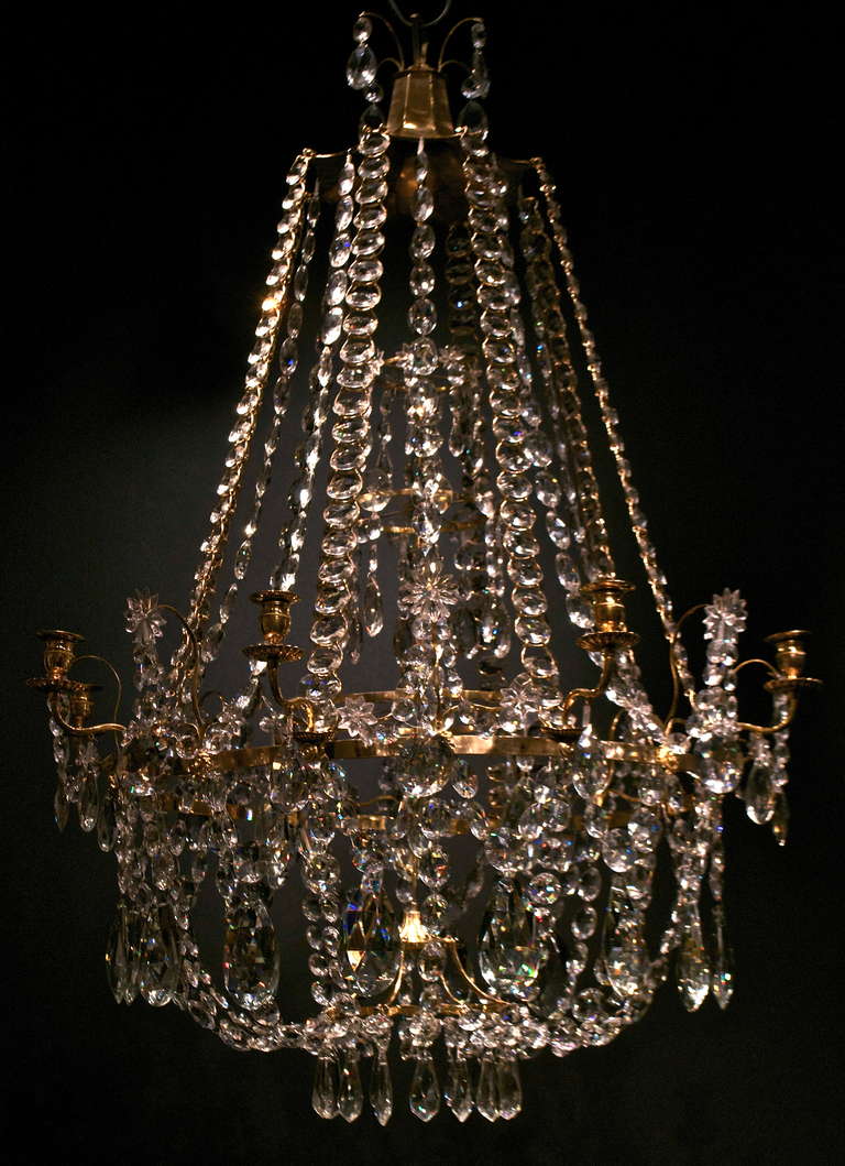 18th Century and Earlier An Important Gustavian Chandelier, Olof Westerberg Circa 1794