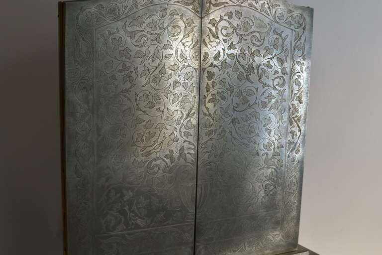 Swedish Pewter "Svenskt Tenn" Folding Table Mirror, Stockholm 1931