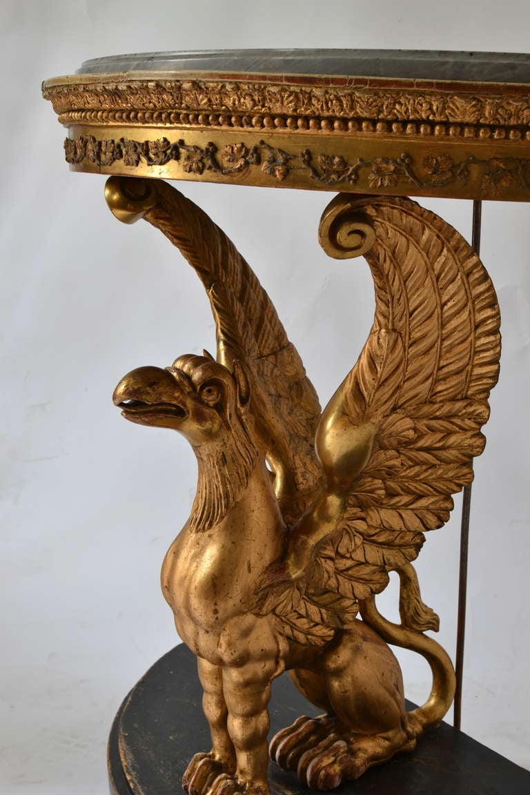 Swedish Giltwood Empire Console Table Circa 1820 In Good Condition In Stockholm, SE