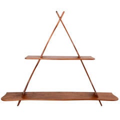 Wall shelf, walnut, after Peder Moos