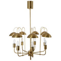 Chandeliers in brass, by Hans Agne Jakobsson, Markaryd, 1950/60´s 3