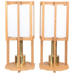 Pair of table lamps, for St Nicolai chapel, by John Kandell