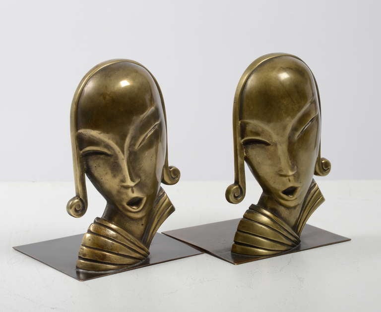 A pair of Bookends by Carl-Einar Borgstrom for Ystad Metall. Bronze/brass. 

World wide shipping included.