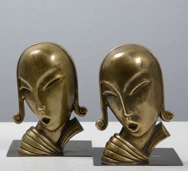 Bookends by Carl-Einar Borgström for Ystad Metall Art Deco 1930's Swedish 1