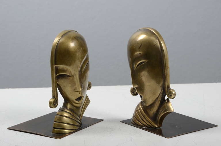 Mid-20th Century Bookends by Carl-Einar Borgström for Ystad Metall Art Deco 1930's Swedish