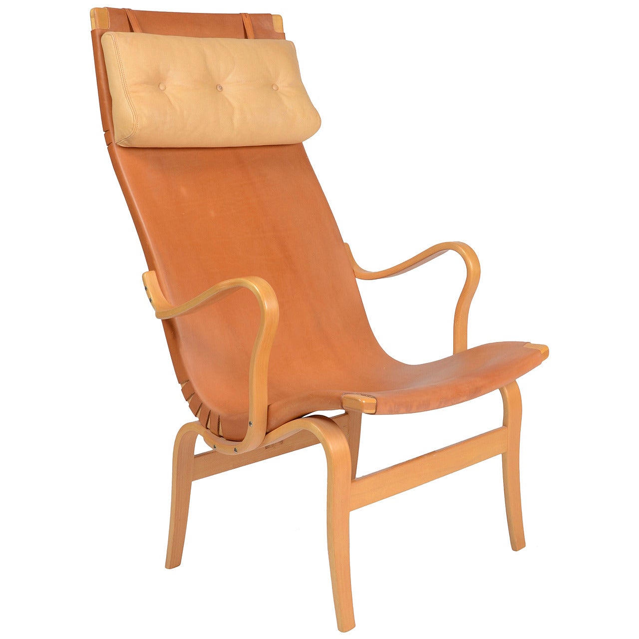 Chair, high-back Eva, by Bruno Mathsson for Karl Mathsson, Sweden
