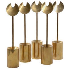Candlesticks Brass by Pierre Forsell Skultuna, Sweden 2
