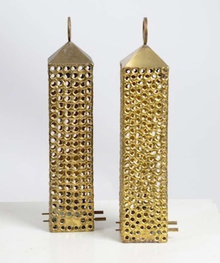A pair of Candle holders designed by Pierre Forssell for Skultuna Sweden.