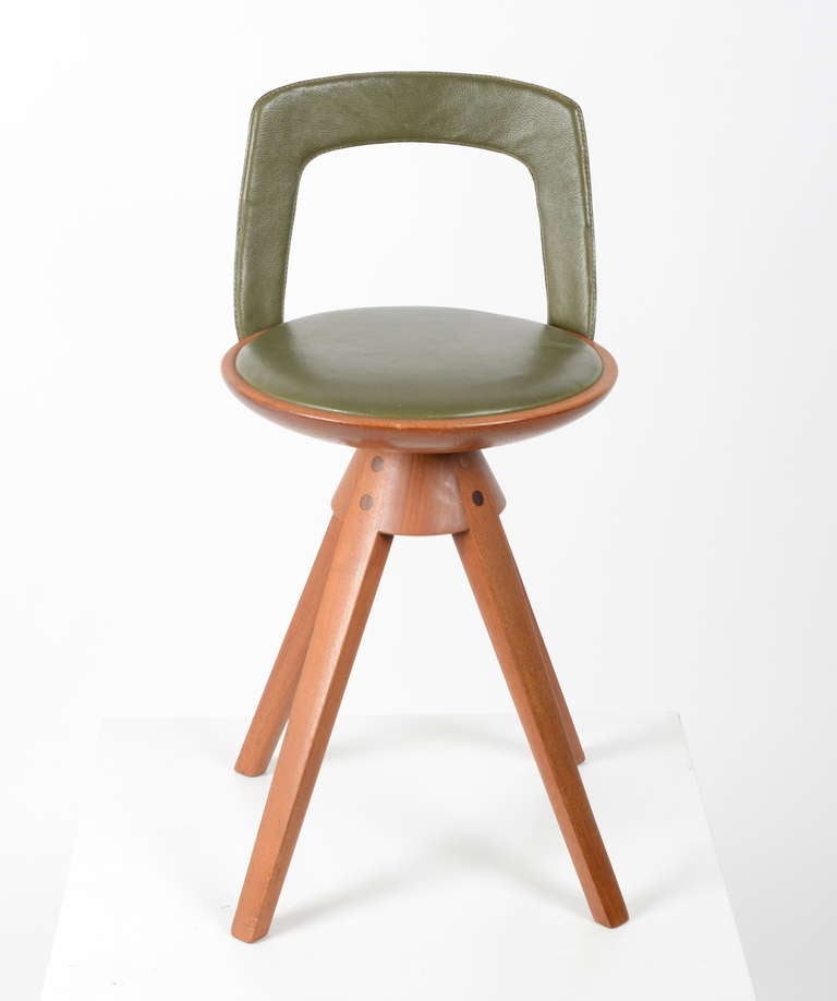 Scandinavian Modern Stool by Tove & Edvard Kindt-Larsen manufactured by Thorald Madsens, Denmark