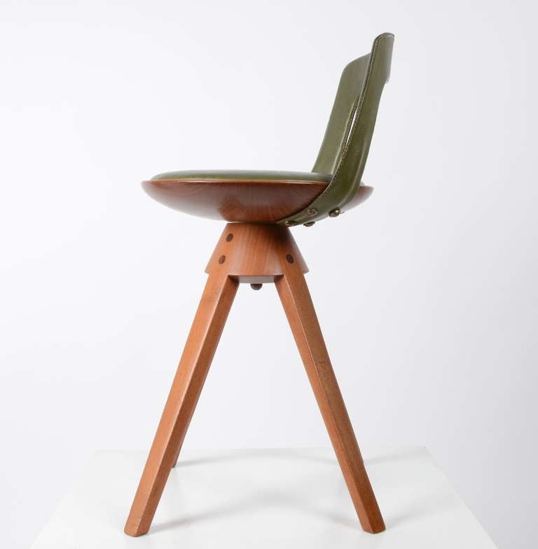 Danish Stool by Tove & Edvard Kindt-Larsen manufactured by Thorald Madsens, Denmark