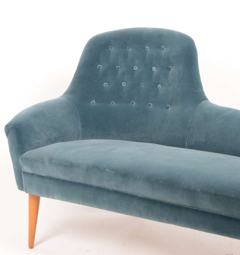Fabric Kerstin Horlin Holmqvist Daybed Chaise Longue 1950's for NK Sweden