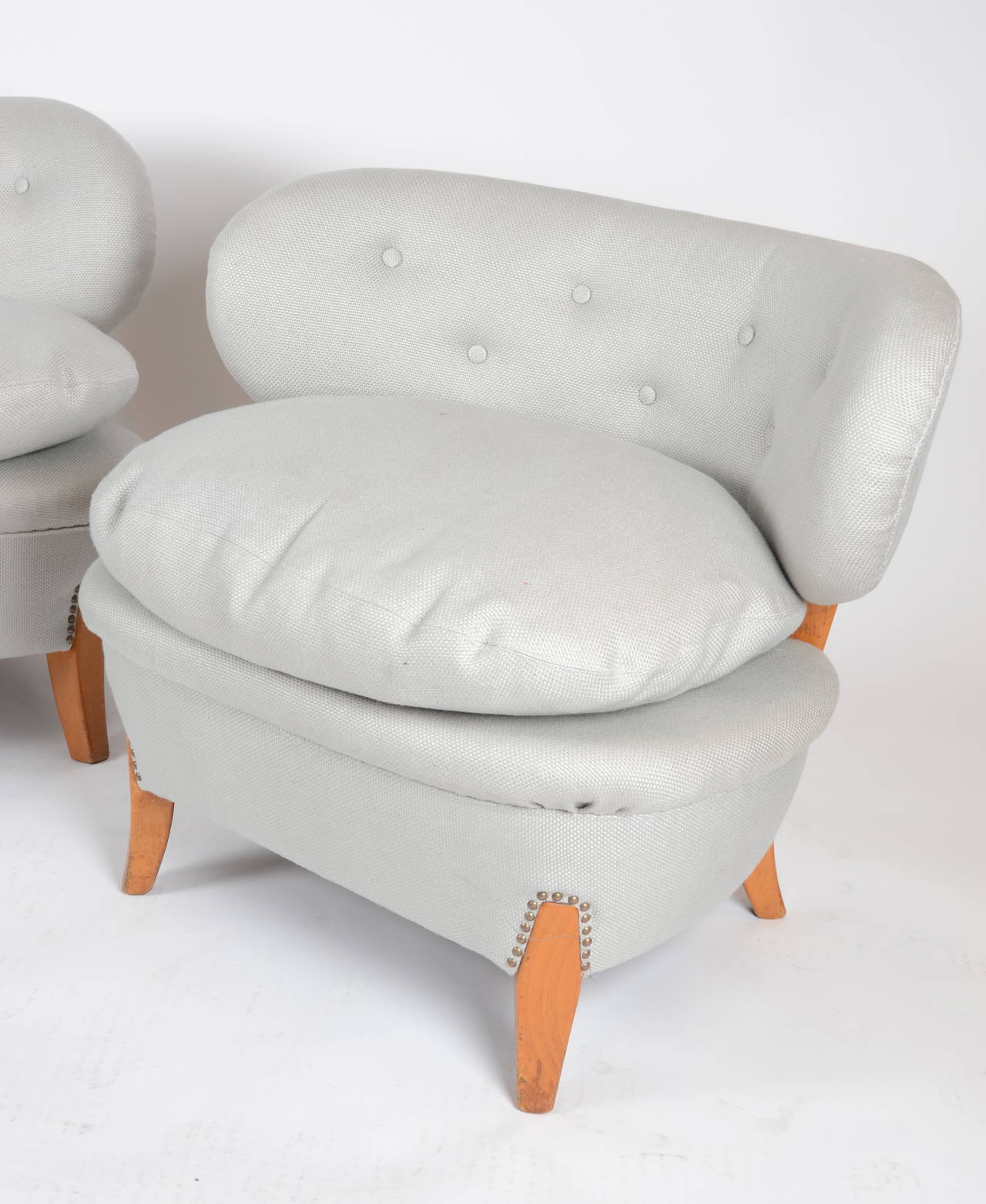 Two easy chairs, model Schulz, designed by Otto Schulz for Boet, 1936. Manufactured by Jio Möbler, Sweden.