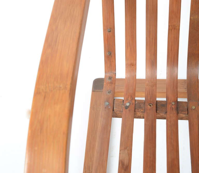 Arm Chair attr. Charlotte Perriand. Bamboo Japan ~ 1941 In Fair Condition In Stockholm, SE