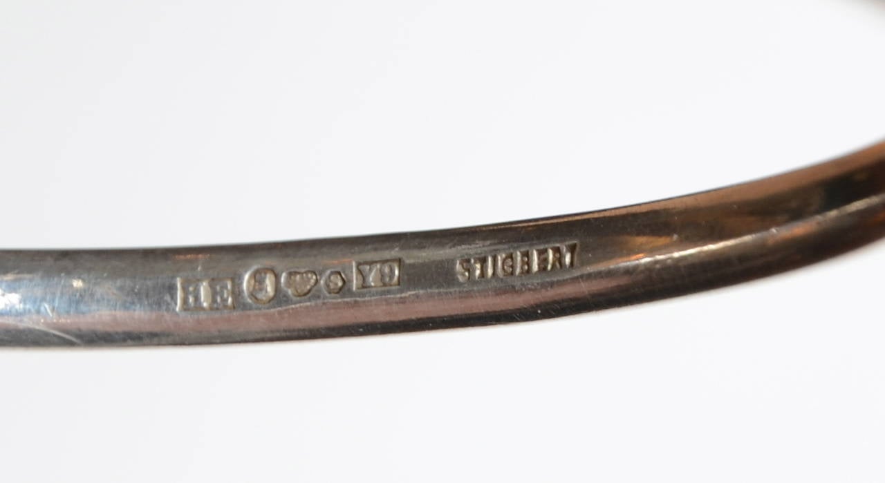 Scandinavian Modern Silver Bracelet by Stigbert, Stockholm Sweden, 1973