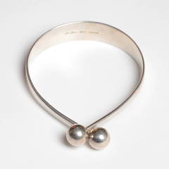 Silver cuff bracelet, silver, Bent Gabrielsen for Hans Hansen, Denmark, 1960´s