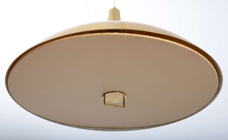 Finnish Brass Pendant With Counterweight Designed By Paavo Tynell For Taito, Finland, 1950's