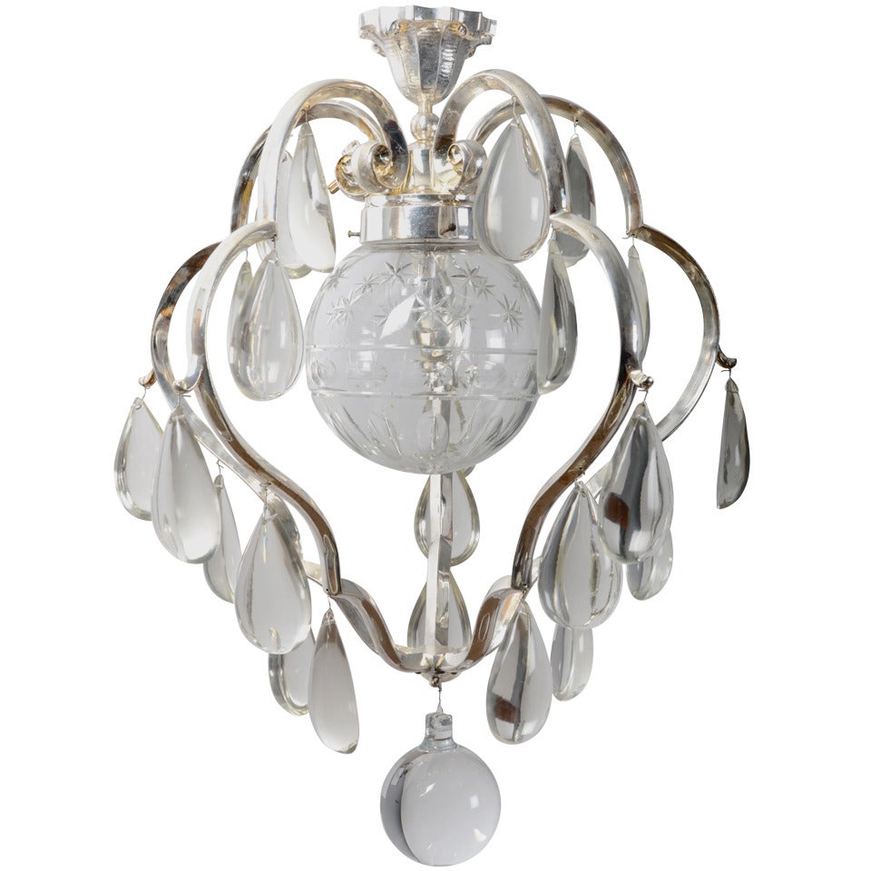 Chandelier designed by Elis Bergh for C.G Hallberg, 1920
s