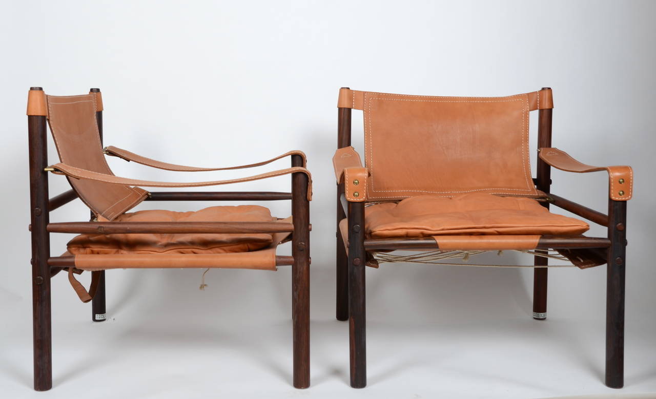 Mid-20th Century Arne Norell, a Pair of Safari Chairs 