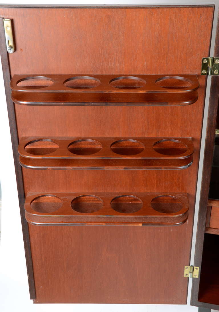 Mid-20th Century Bar cabinet with intarsia by firm 