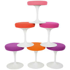 Set of Tulip Stools Designed by Eero Saarinen for Knoll