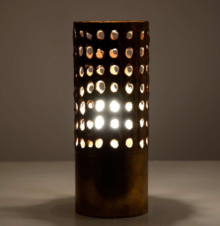 Scandinavian Modern Table Lamp in Brass designed by Pierre Forsell for Skultuna, Sweden, 1960's