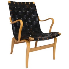 Eva Chair in Leather by Bruno Mathsson for Karl Mathsson, Sweden